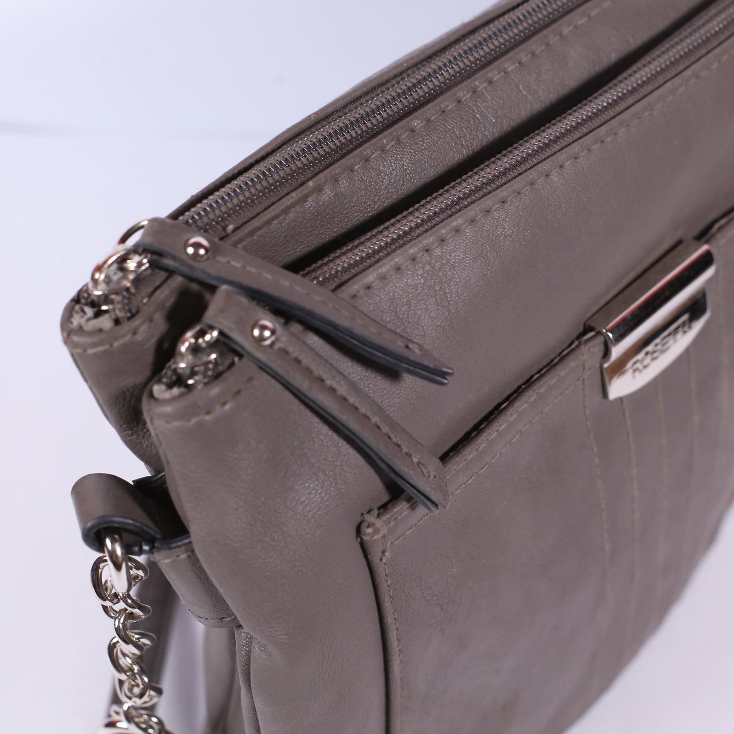 Rosetti Gray Faux Leather Shoulder Bag