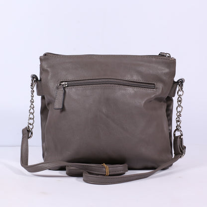 Rosetti Gray Faux Leather Shoulder Bag