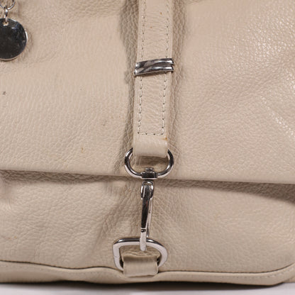 Women Genuine Leather Beige Bag