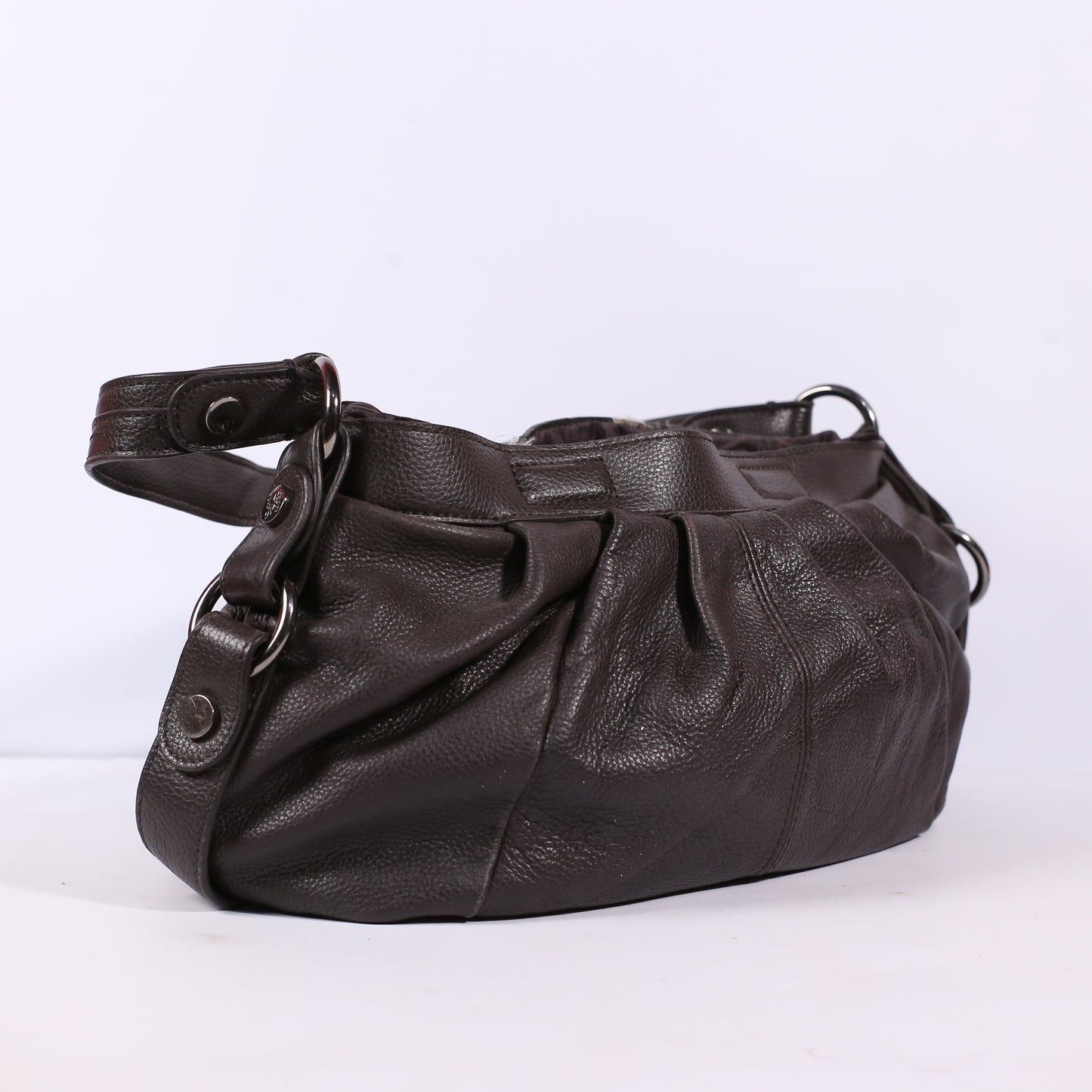 Simply Vera Vintage Black Leather Shoulder Bag