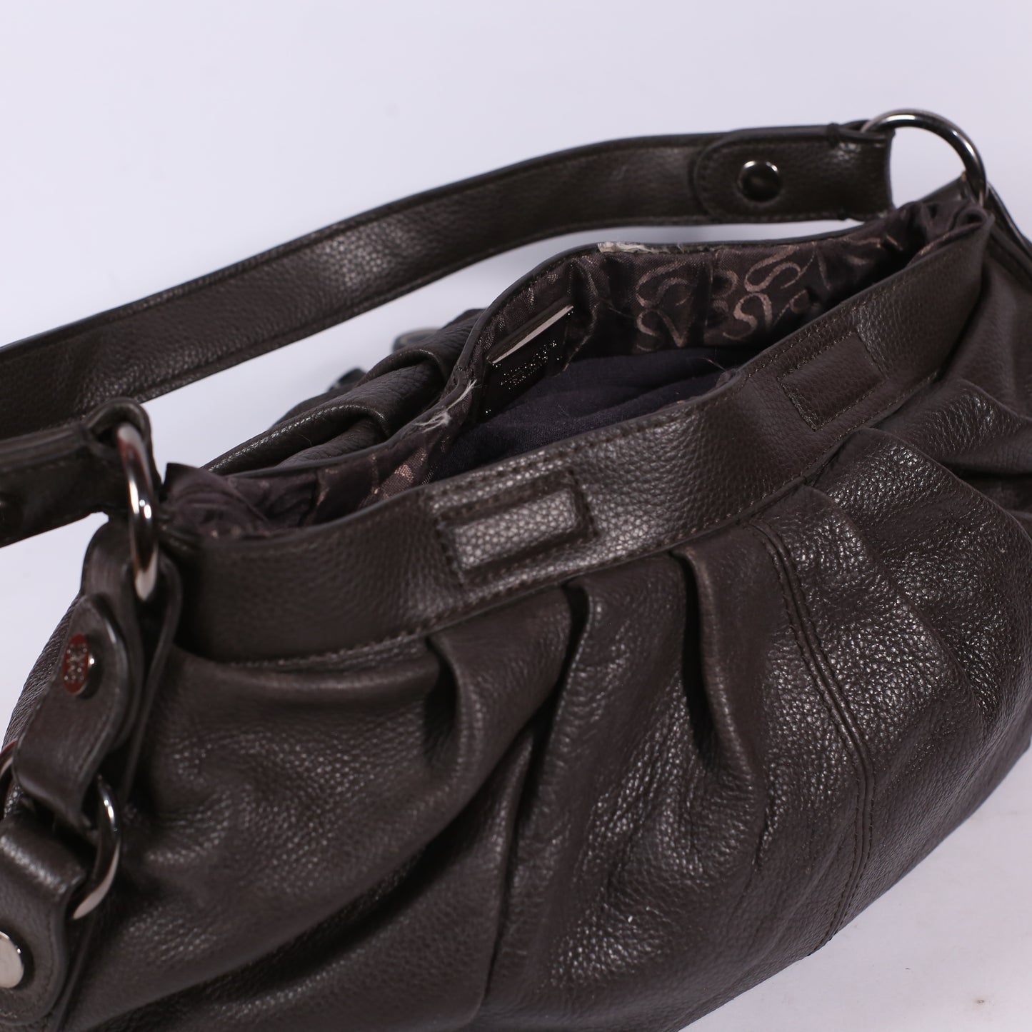 Simply Vera Vintage Black Leather Shoulder Bag