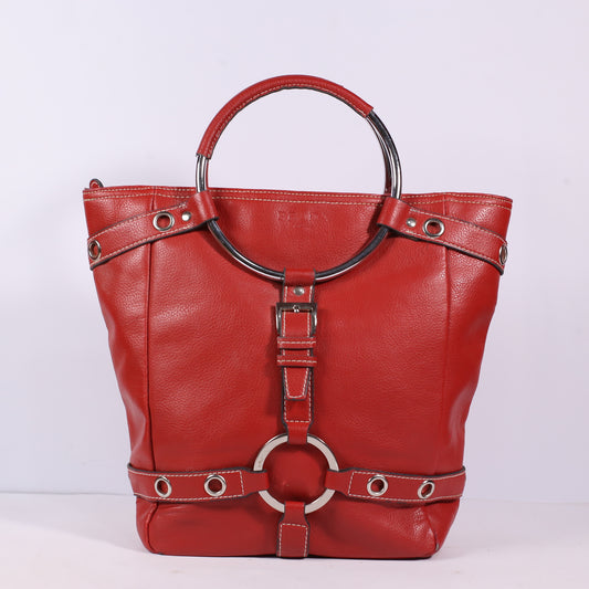 Prada Milano Faux Leather Red Handbag