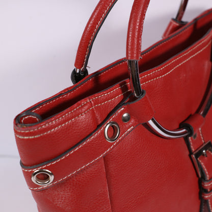 Prada Milano Faux Leather Red Handbag