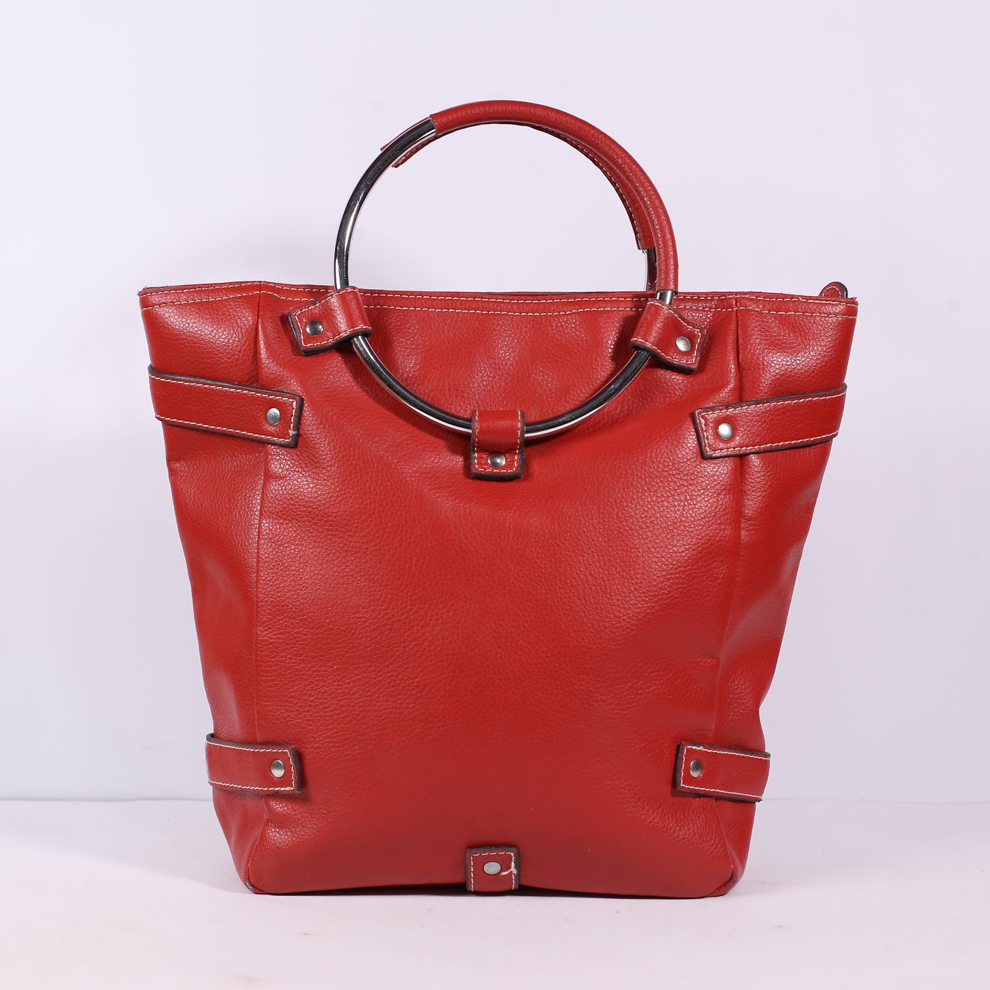 Prada Milano Faux Leather Red Handbag