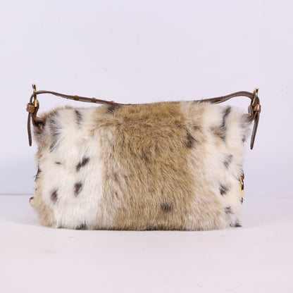 Pritzi FUR LEATHER HOBO SLOUCHY SHOULDER BAG