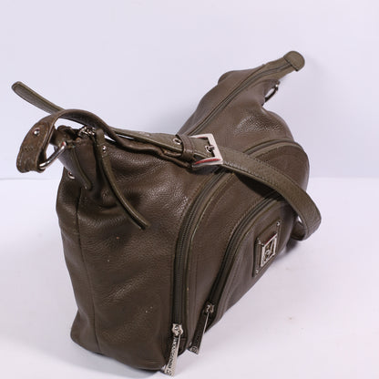 Stone Mountain Double Handle Pebbled Medium Leather Hobo Bag