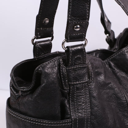 Collection Debenhams Black Leather Shoulder Bag