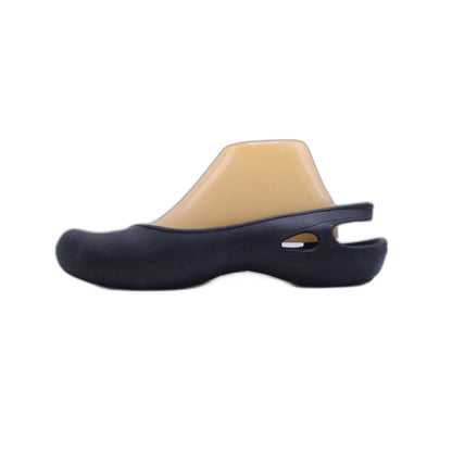 Crocs Shoes Malindi Slingback Black Rubber Slip On Comfort Casual Flats