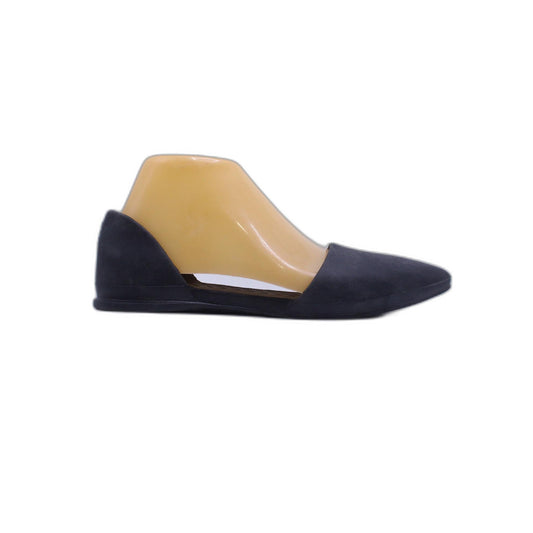 NEW EILEEN FISHER Black Suede Slip On Flute Pointy Toe Flats Shoes