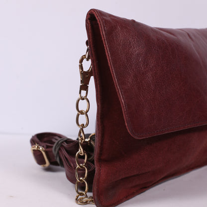 Warehouse Maroon Women Clutch