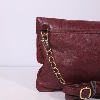 Warehouse Maroon Women Clutch