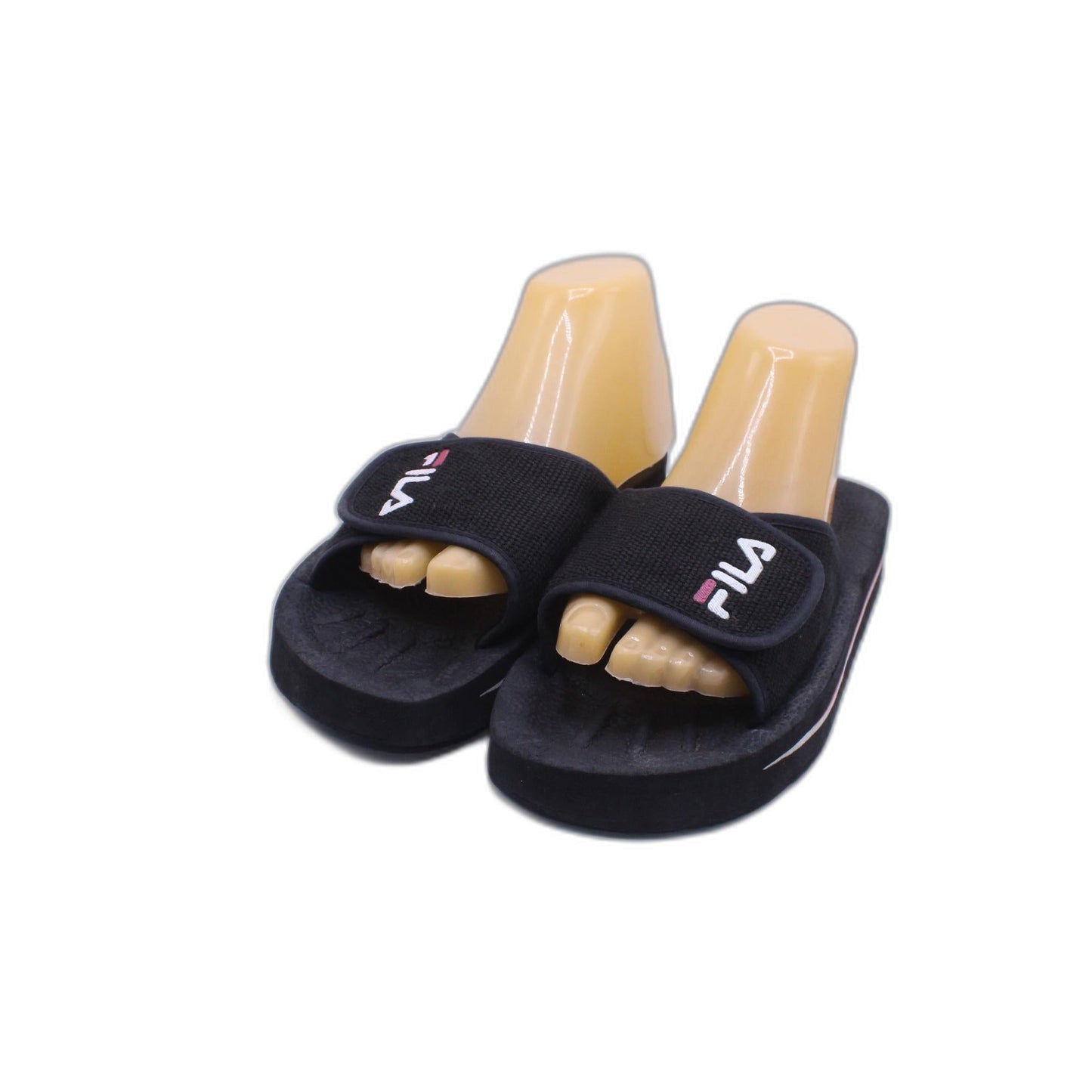 Men’s Fila Slip on Low Black Slides NWT