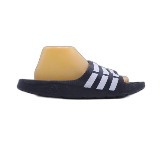 Adidas Sandal Black White Stripe Slides