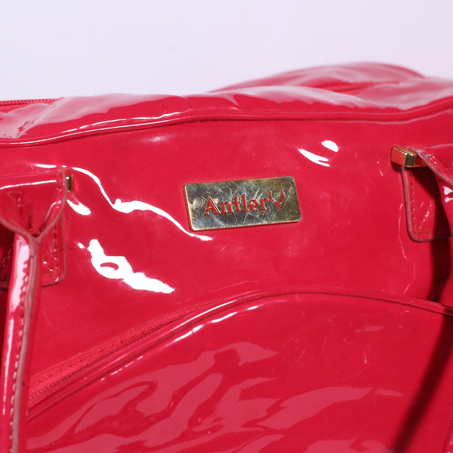 Antler Pink Patent Leather Handbag