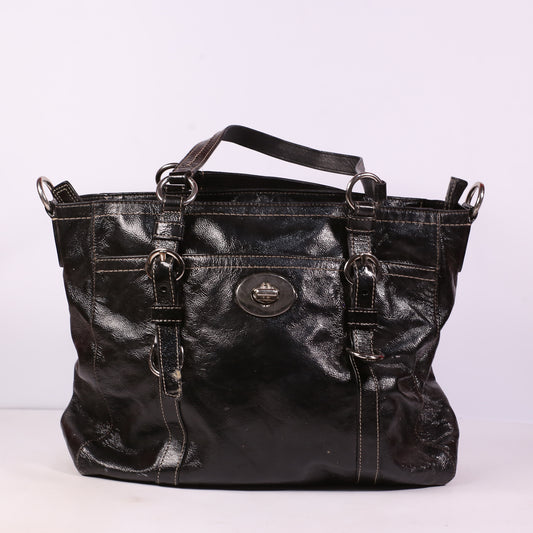 Coach Women Black Leather Bag