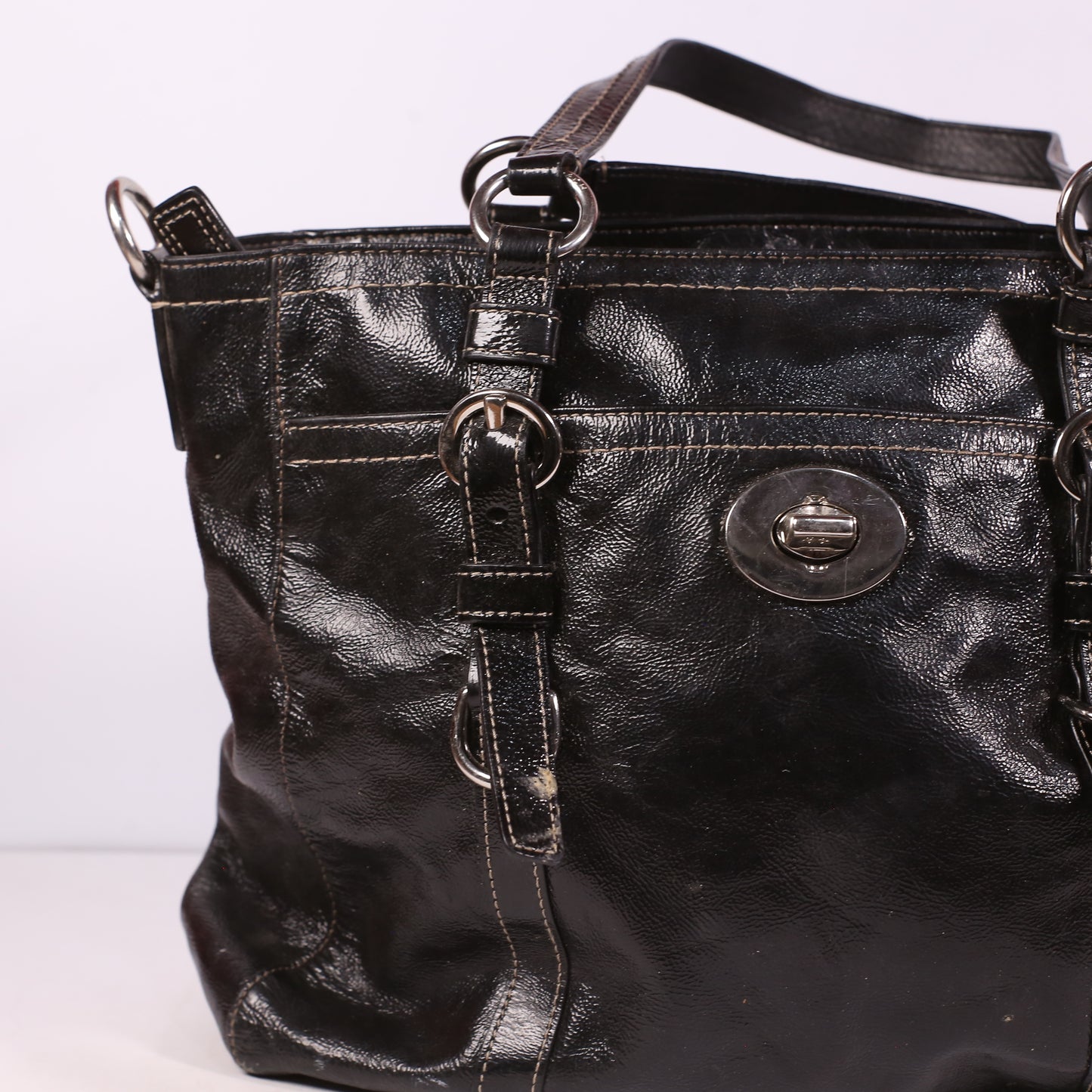 Coach Women Black Leather Bag