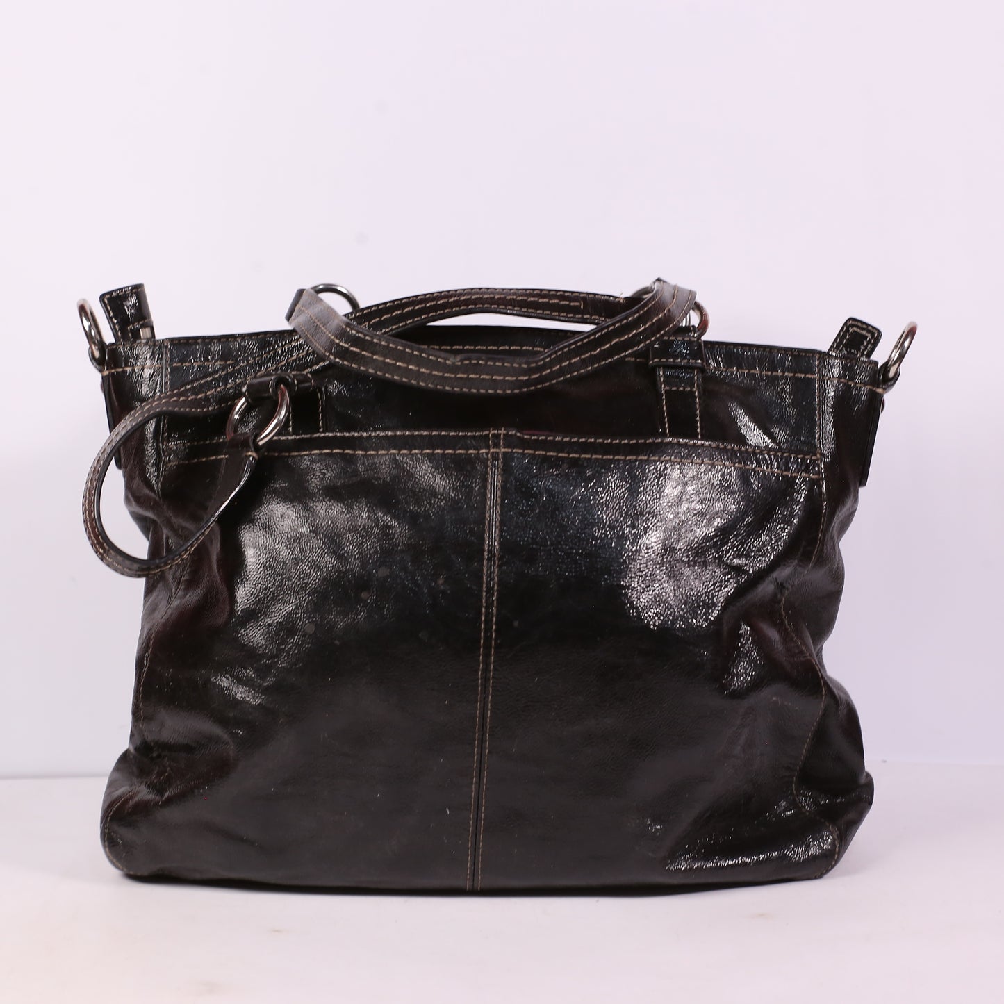 Coach Women Black Leather Bag