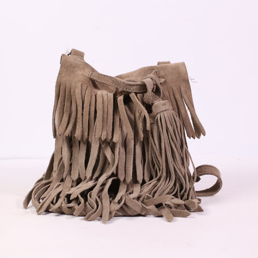 Ladies Brown Suede Bag